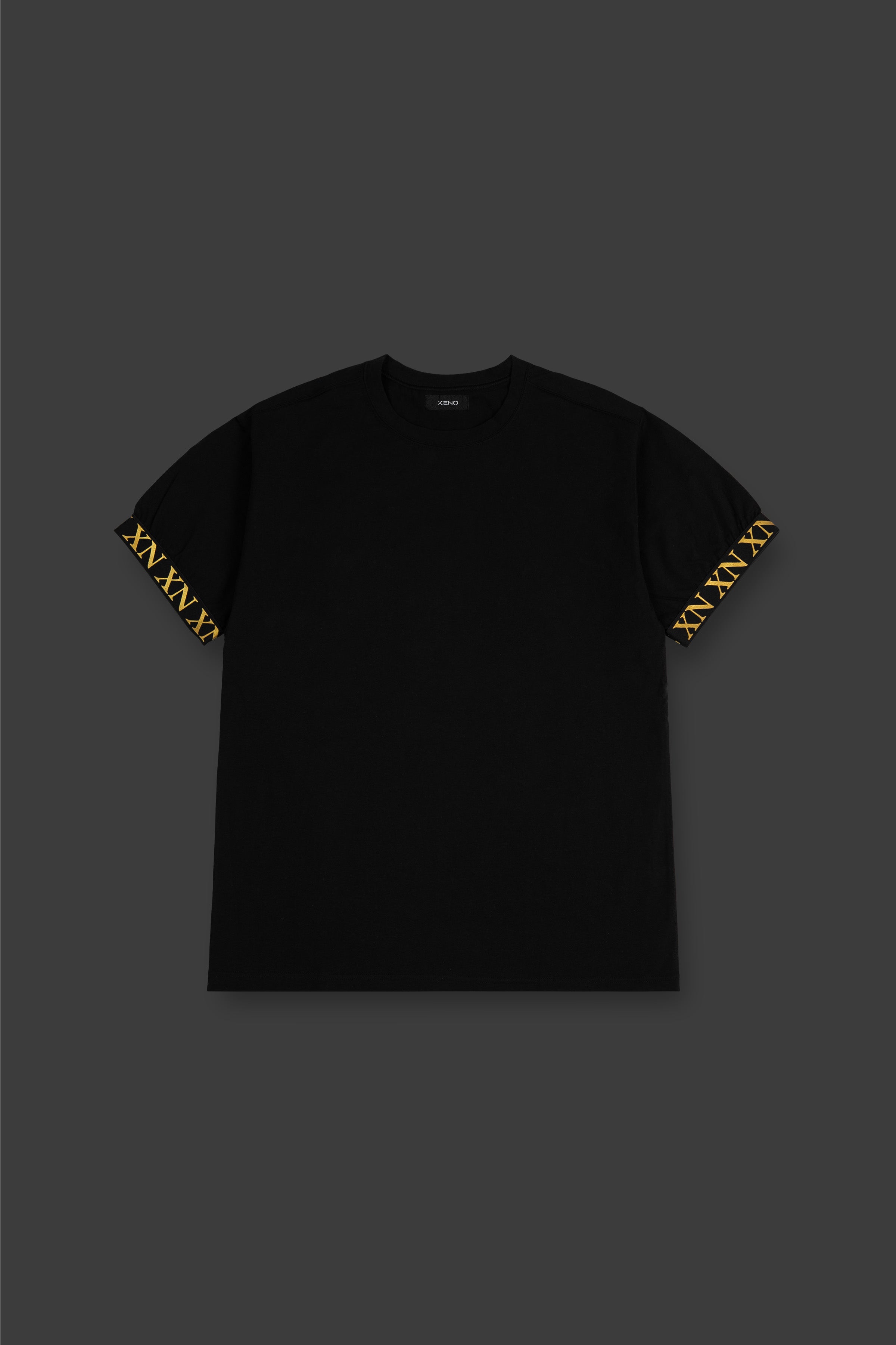 XENO EDGE LINE TEE BLACK x GOLD