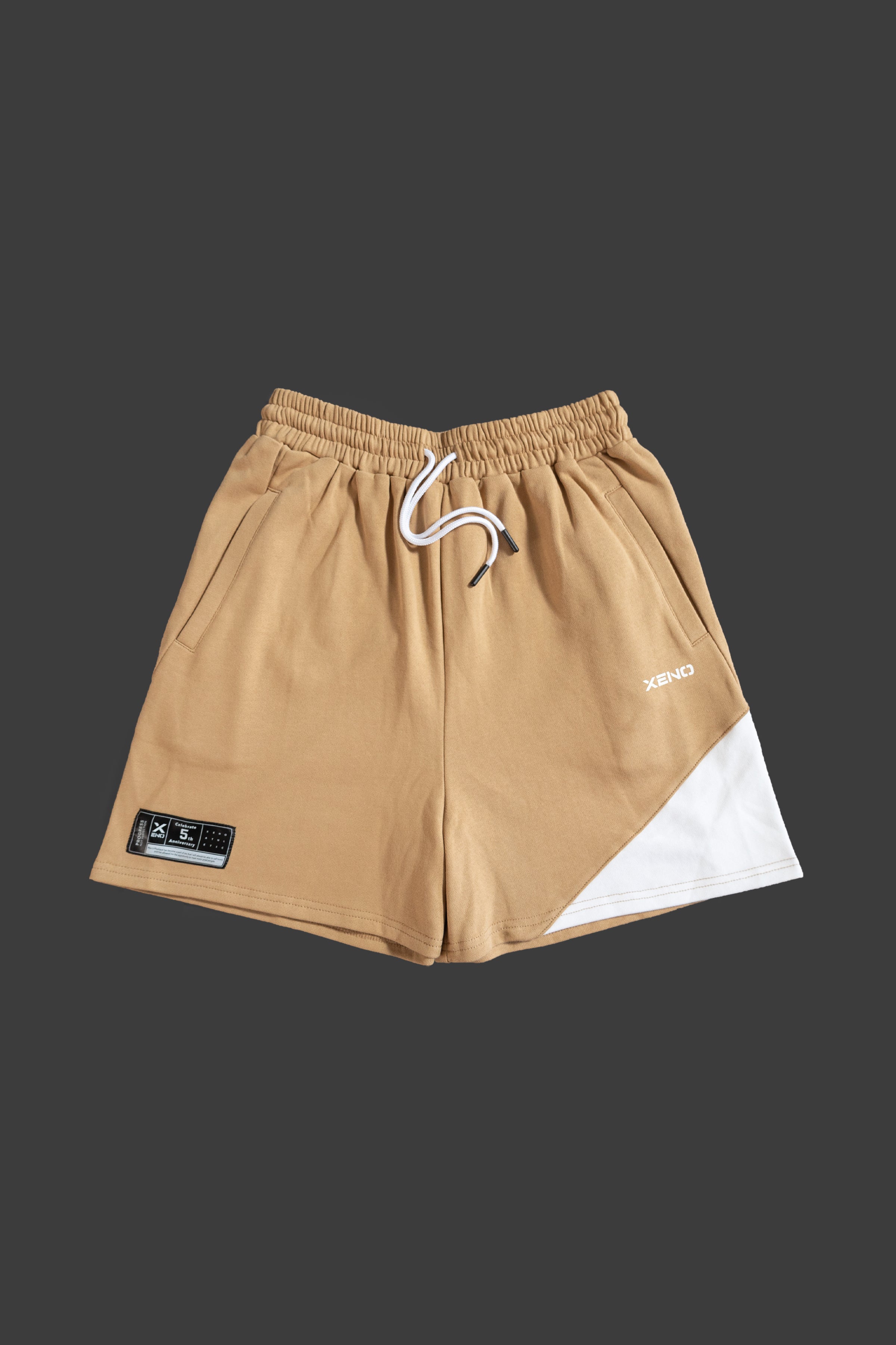 XENO 5TH ANNIV. SHORTS Beige×White