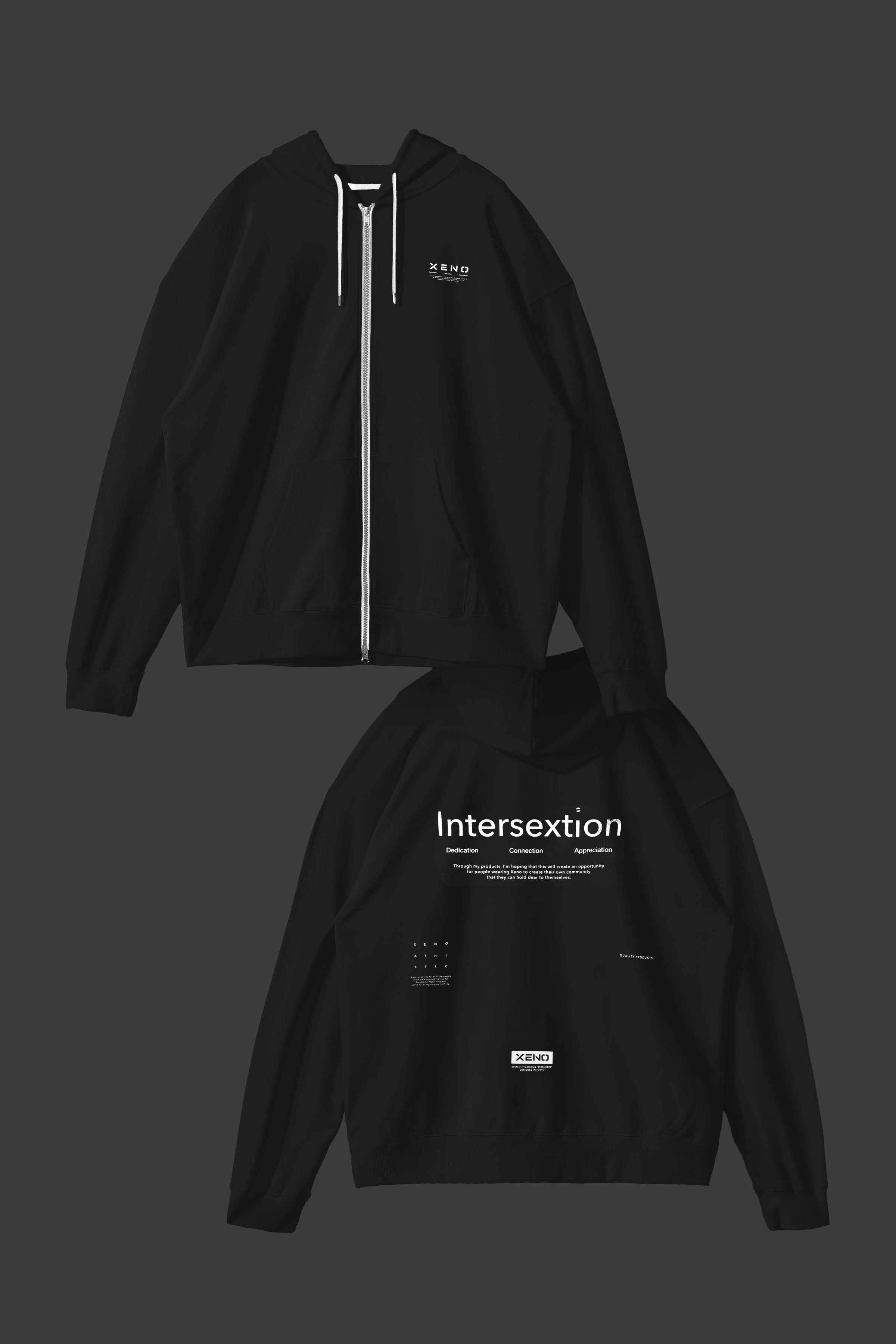 XENO INTERSEXTION HOODIE Black