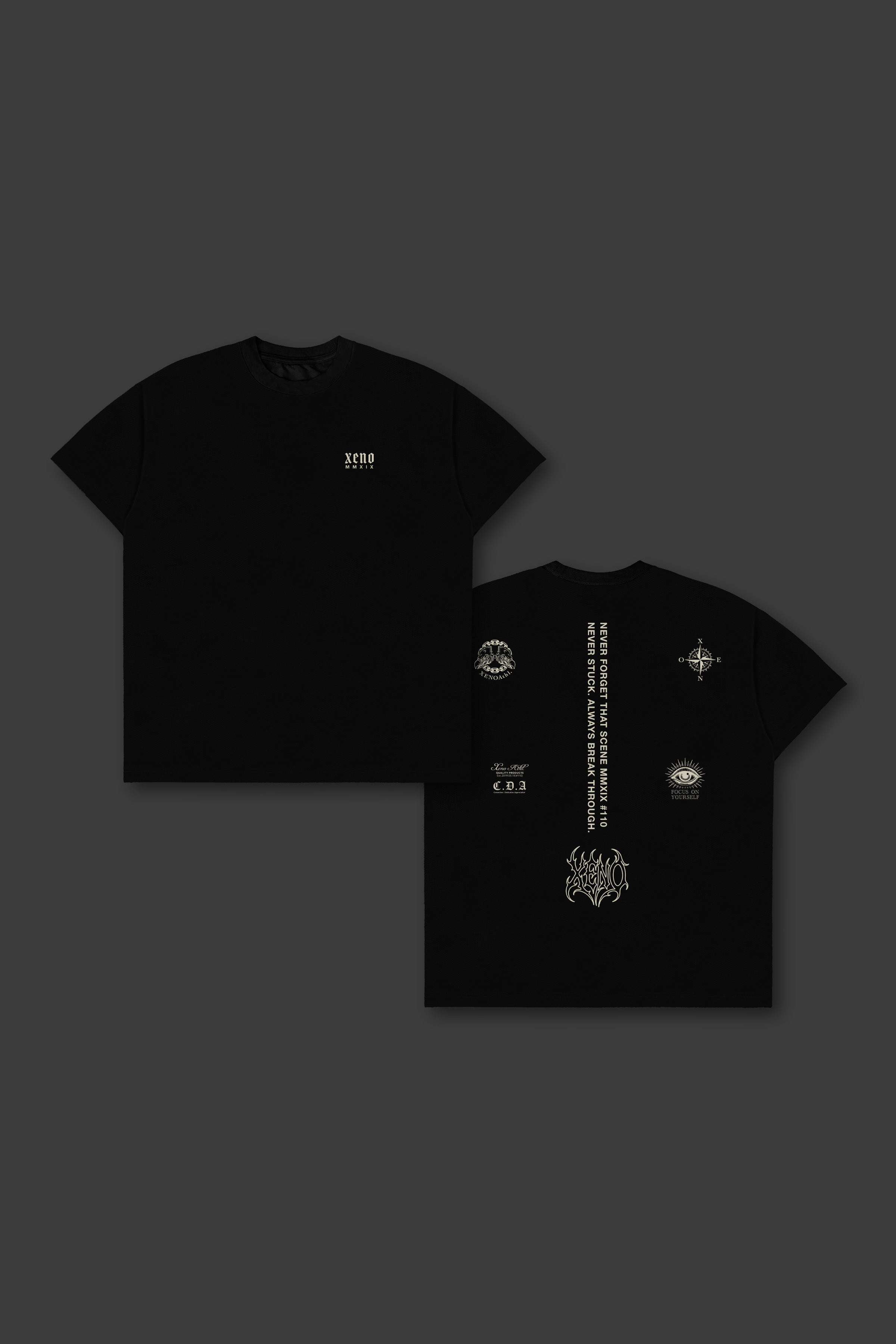 XENO “NFTS” OVERSIZED T-SHIRT BLACK
