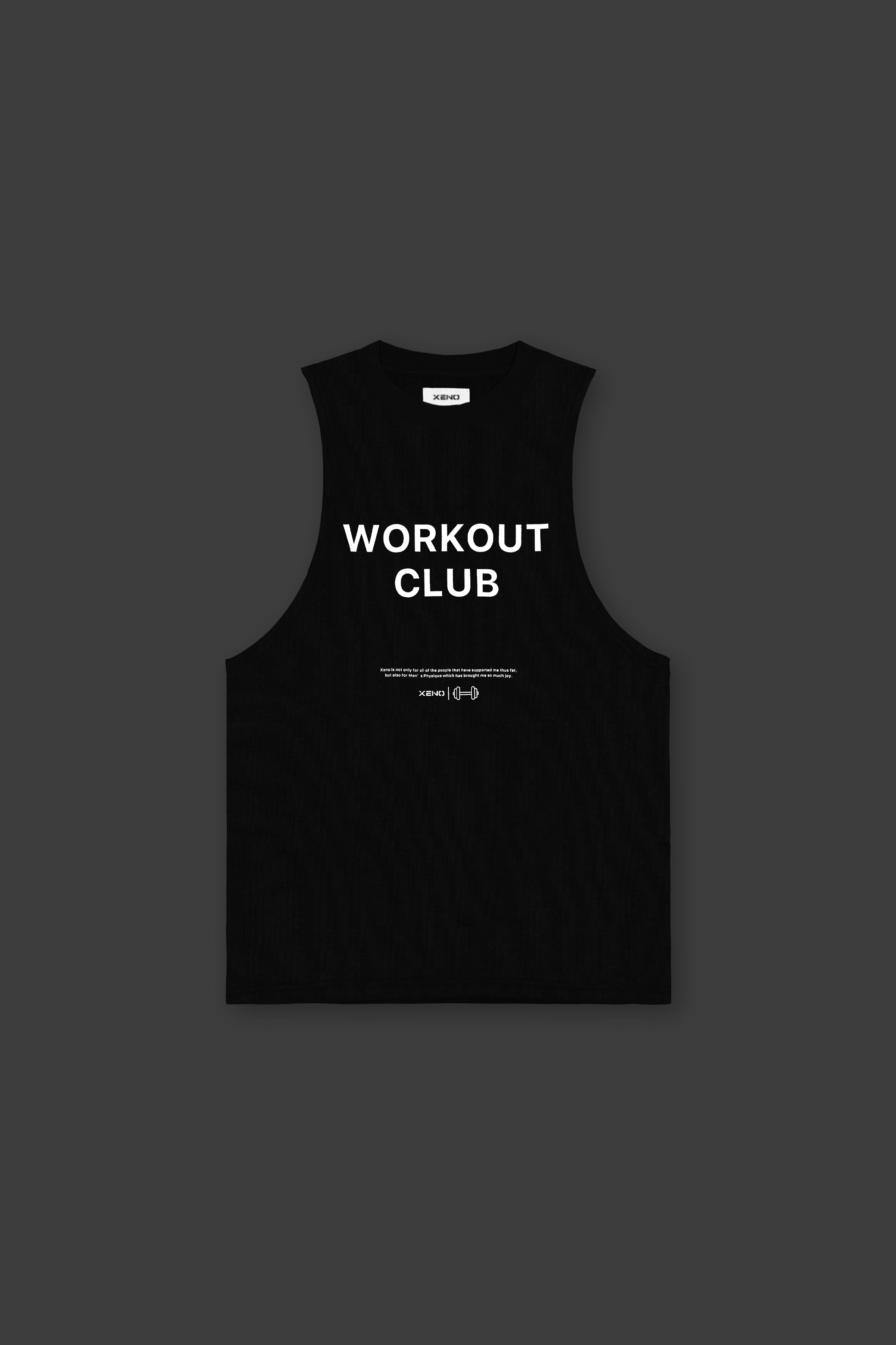 XENO WORKOUT CLUB TANK TOP BLACK