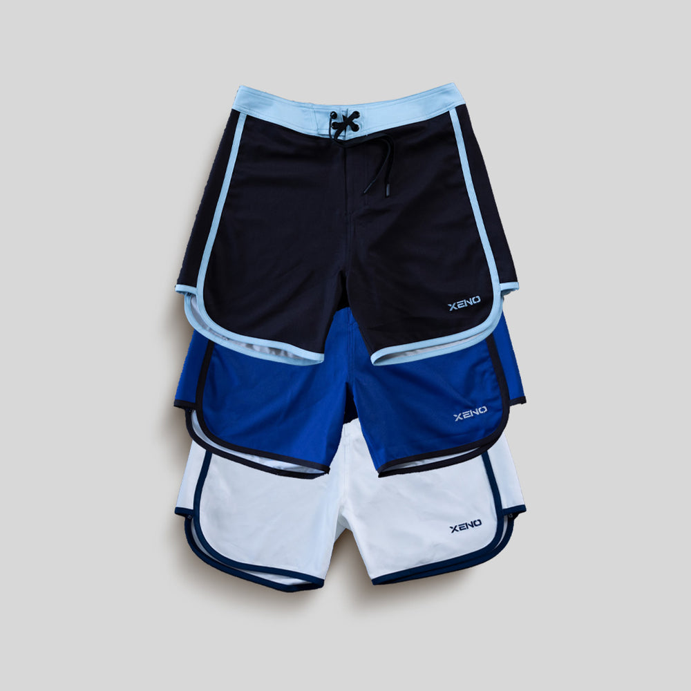 XENO 2TONE STAGE SHORTS BLUE x BLACK