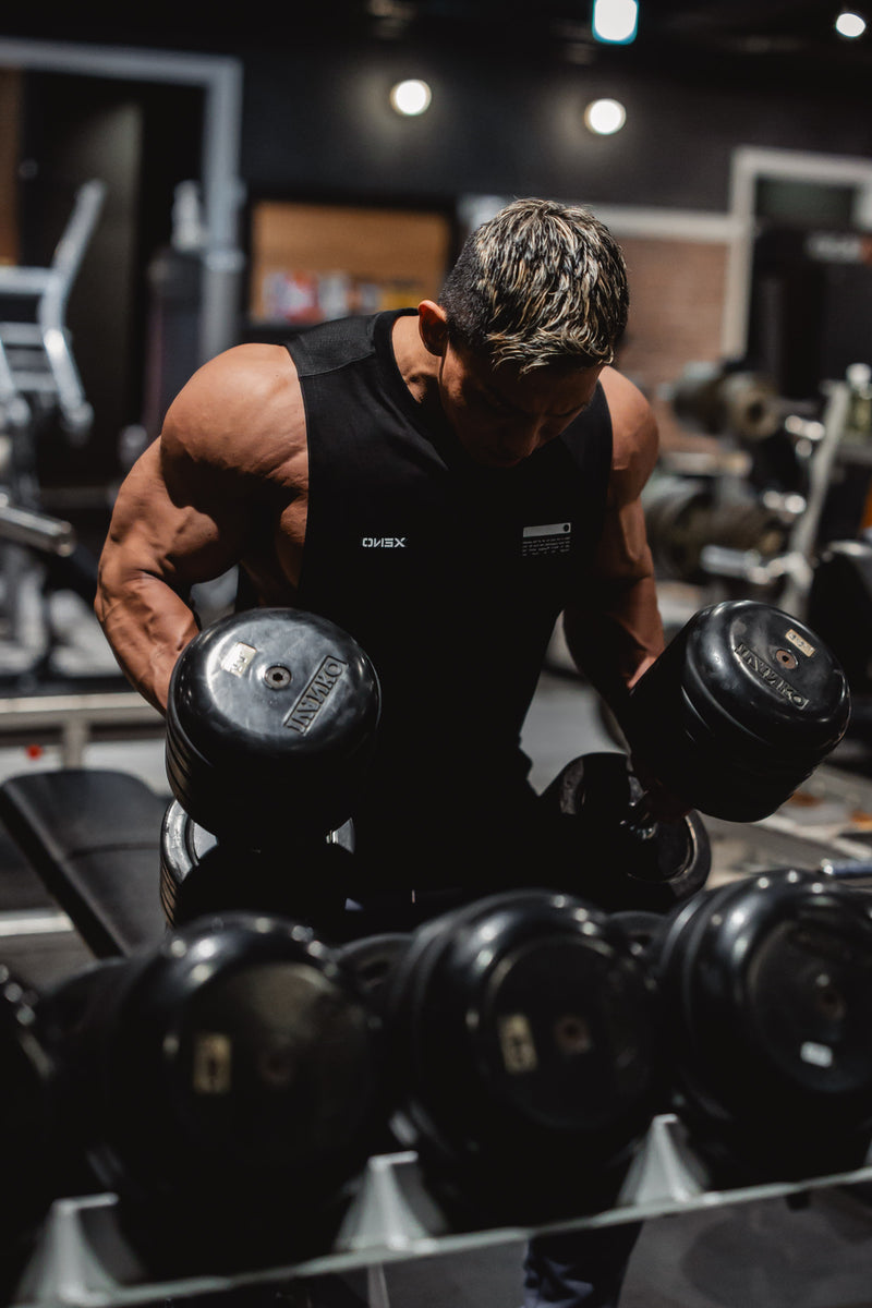 XENO FABRIC BLOCK TANK Black