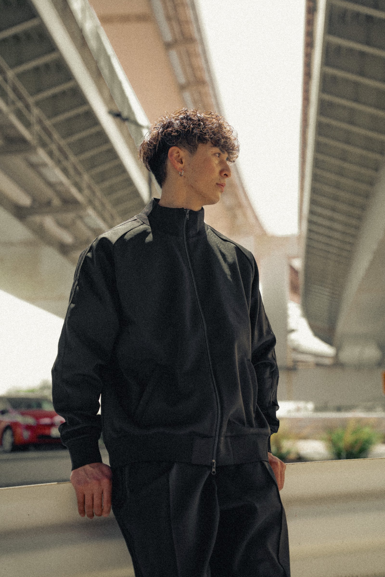 XENO RETRO JERSEY TOPS BLACK x BLACK