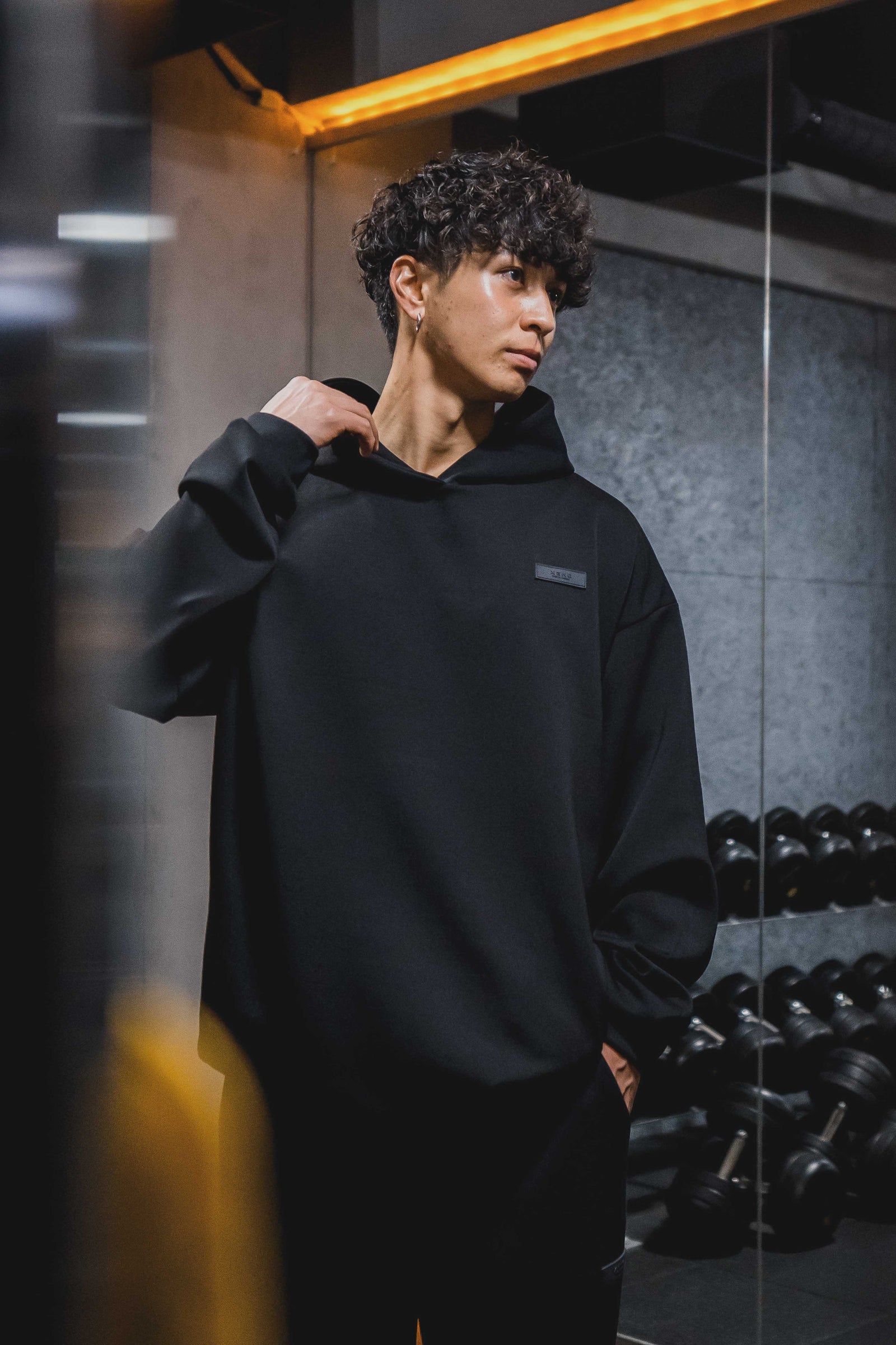 XENO OVERSIZED PREMIUM SWEAT HOODIE BLACK