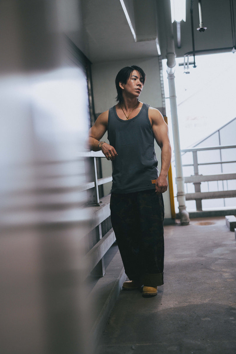 XENO DAMAGE SWEAT PANTS GRAY