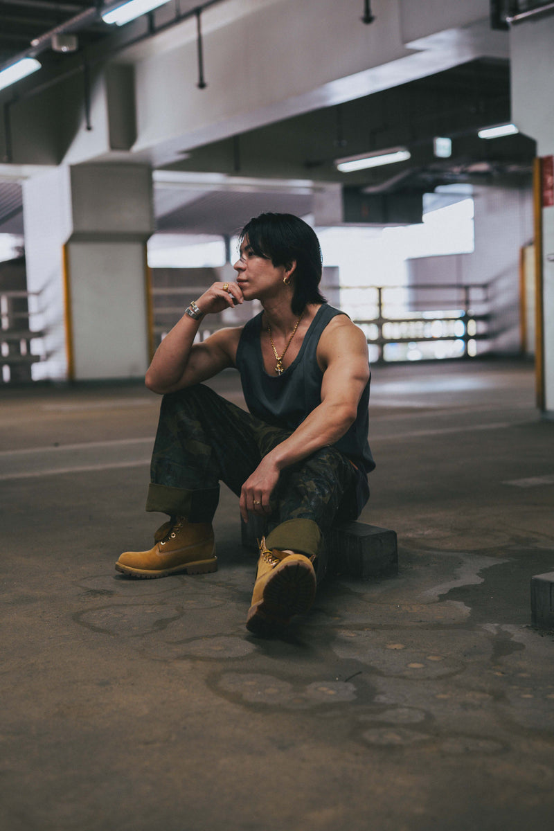 XENO DAMAGE SWEAT PANTS GRAY