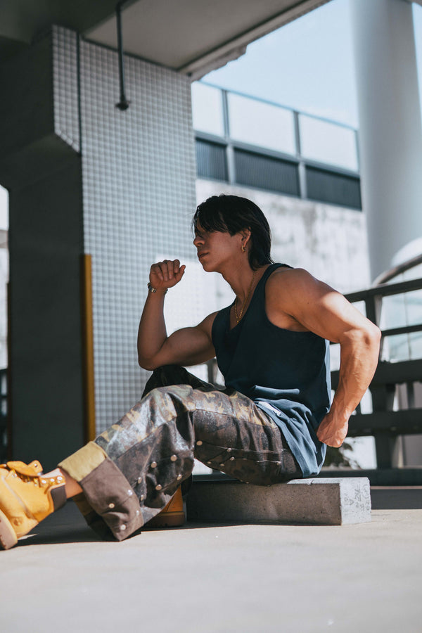 XENO DAMAGE TANKTOP NAVY