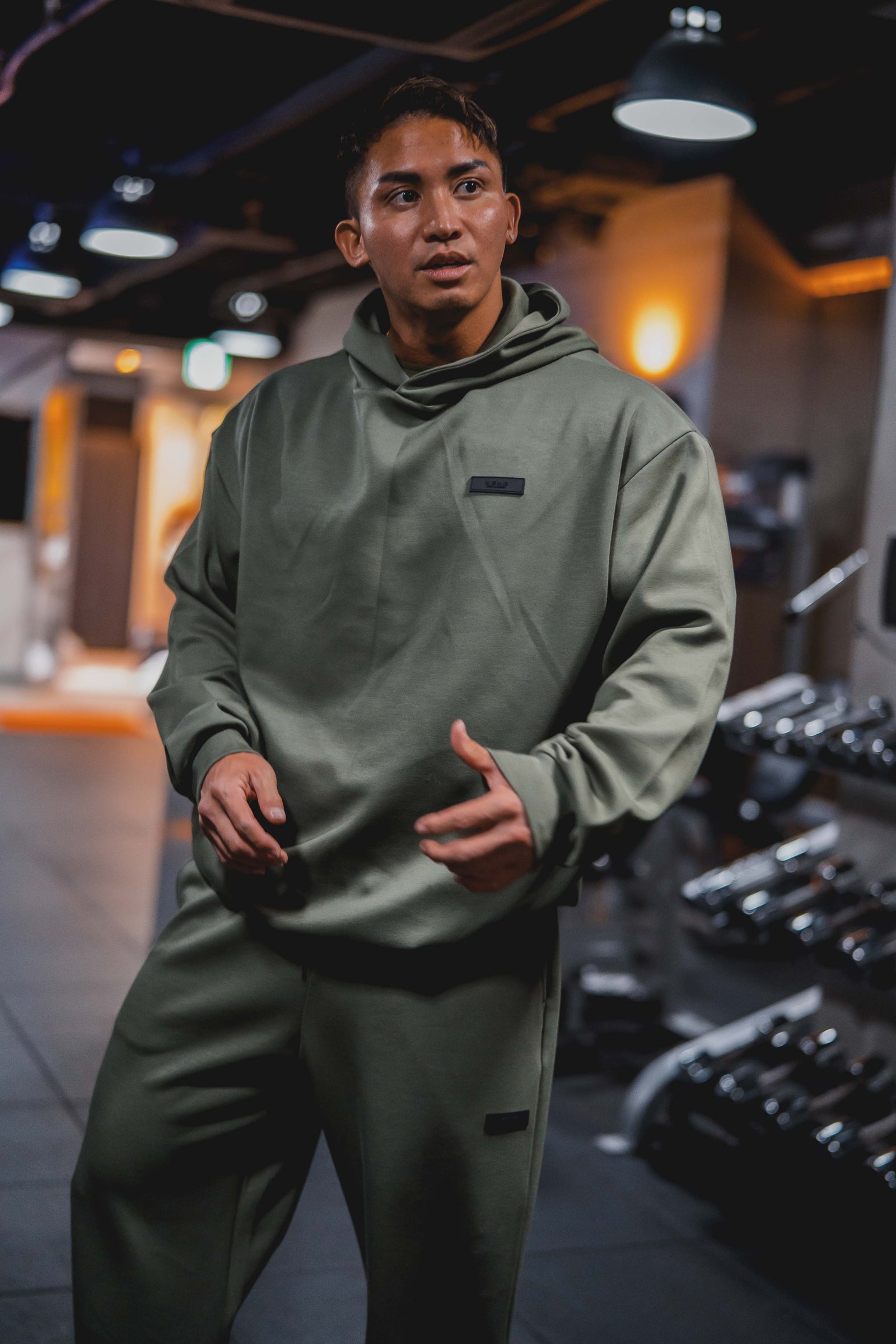 XENO OVERSIZED PREMIUM SWEAT HOODIE OLIVE