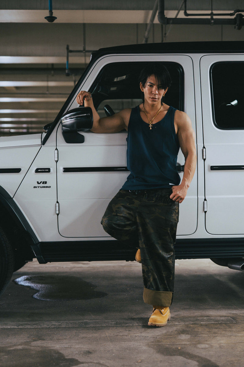 XENO DAMAGE TANKTOP NAVY