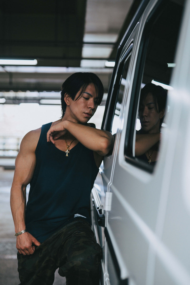 XENO DAMAGE TANKTOP NAVY