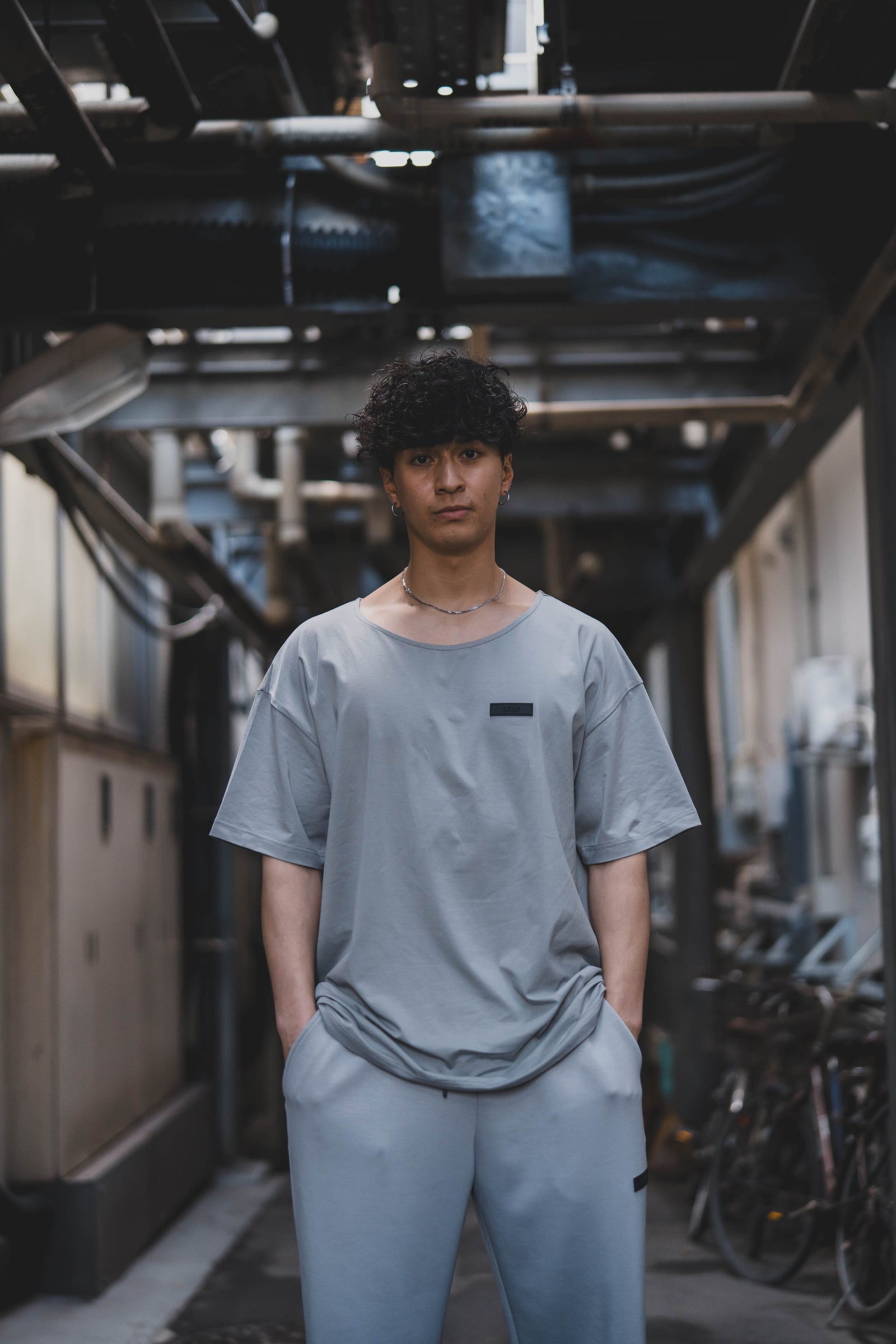 XENO OVERSIZED SILICON LOGO T-SHIRTS GRAY