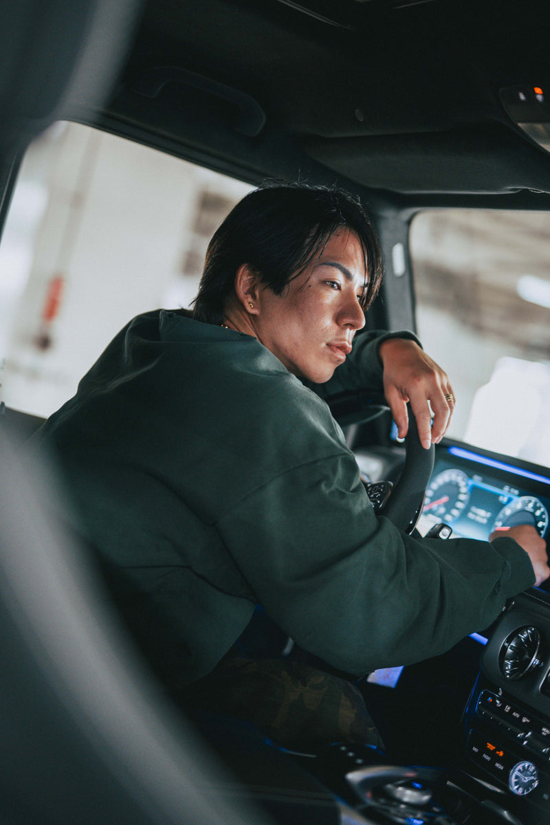 XENO DAMAGE SWEAT SHIRT GREEN