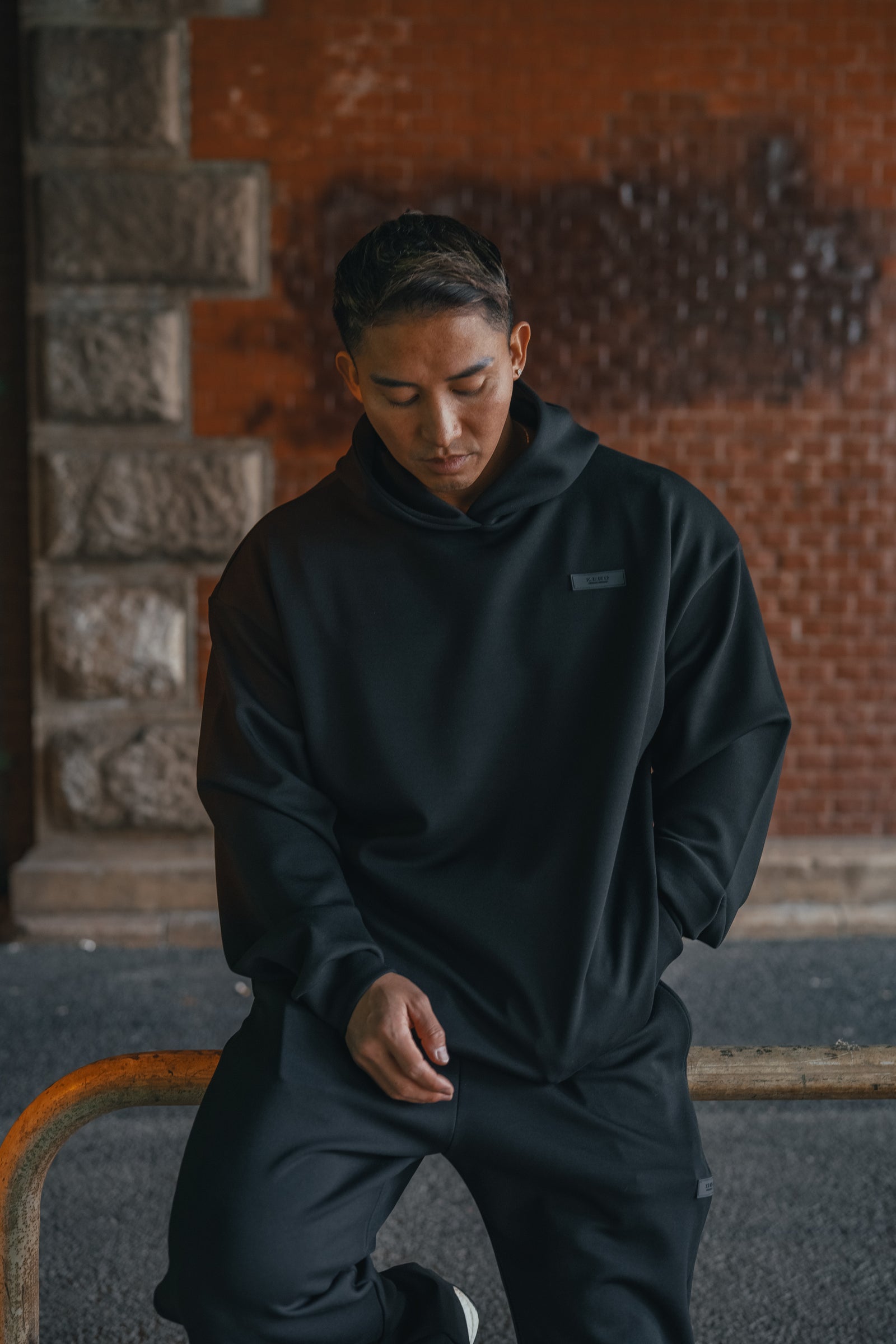 XENO BONDING FABRIC HOODIE BLACK 上下セット M XENO OVERSIZED PREMIUM SWEAT HOODIE BLACK
