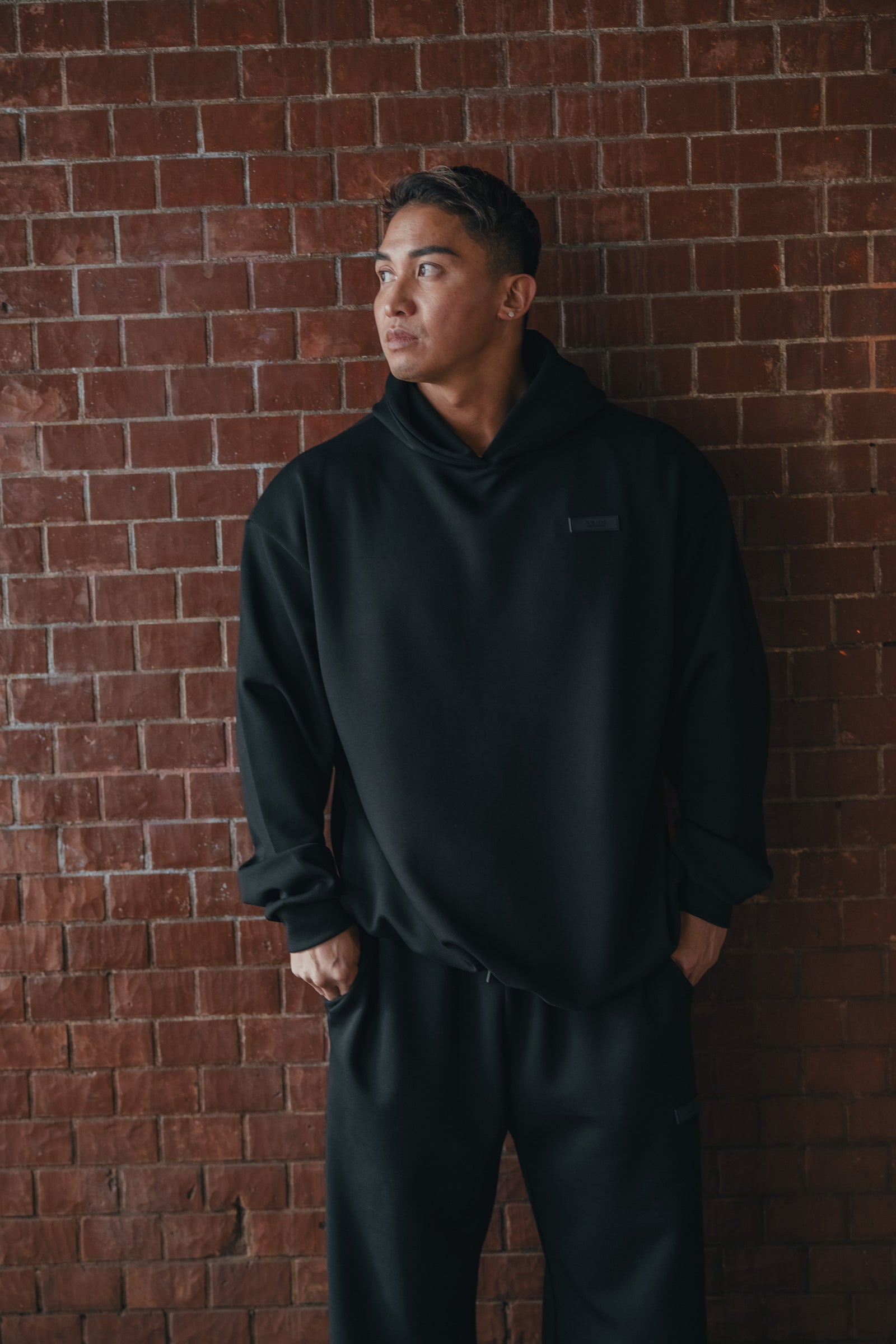 XENO OVERSIZED PREMIUM SWEAT HOODIE BLACK