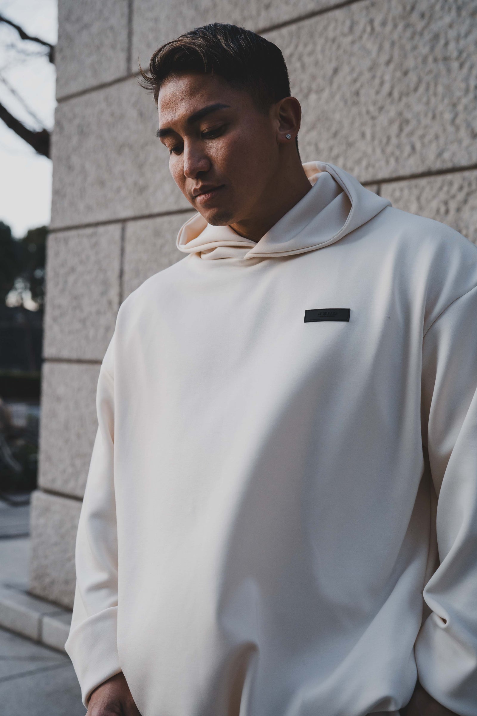 XENO OVERSIZED PREMIUM SWEAT HOODIE NATURAL