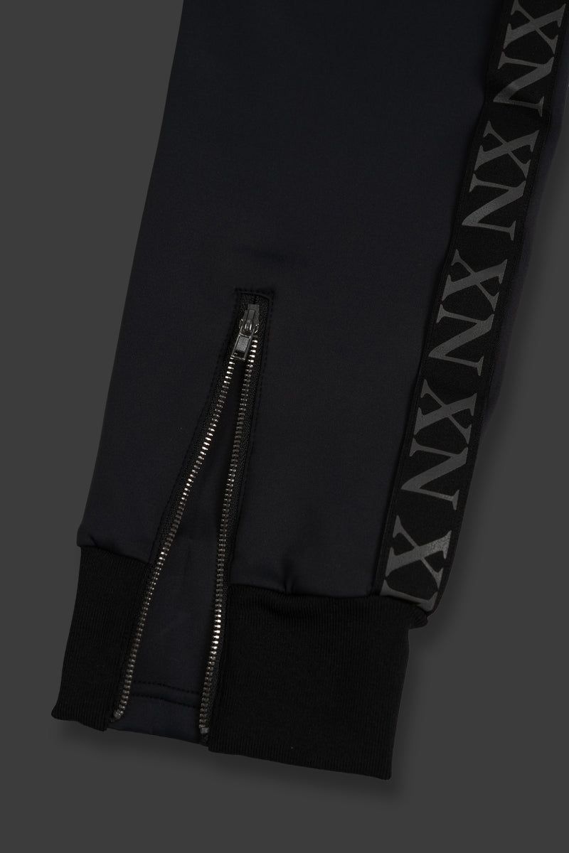 XENO EDGE LINE TRACK PANTS BLACK x BLACK