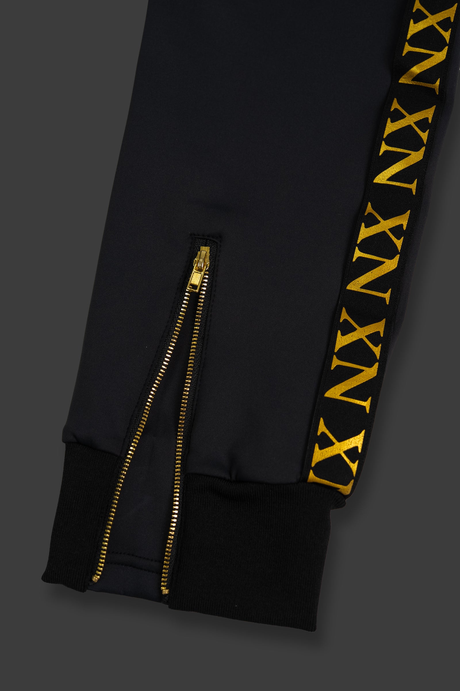 XENO ストレッチパンツ BLACK×GOLD Sサイズ XENO EDGE LINE TRACK PANTS BLACK x GOLD