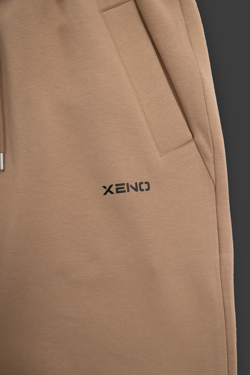 XENO COLOR BLOCK DOUBLE KNIT PANTS Beige x White