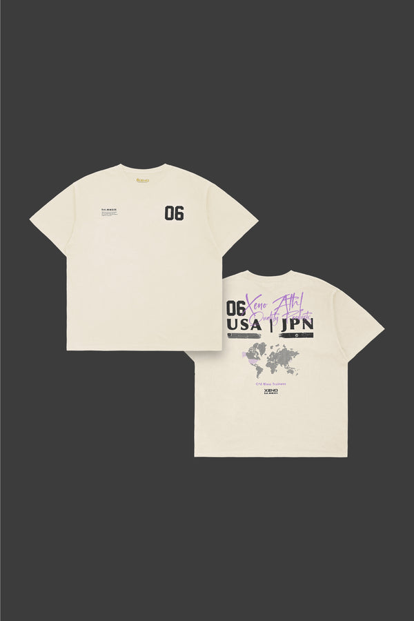 XENO USA 6TH ANNIVERSARY TEE NATURAL