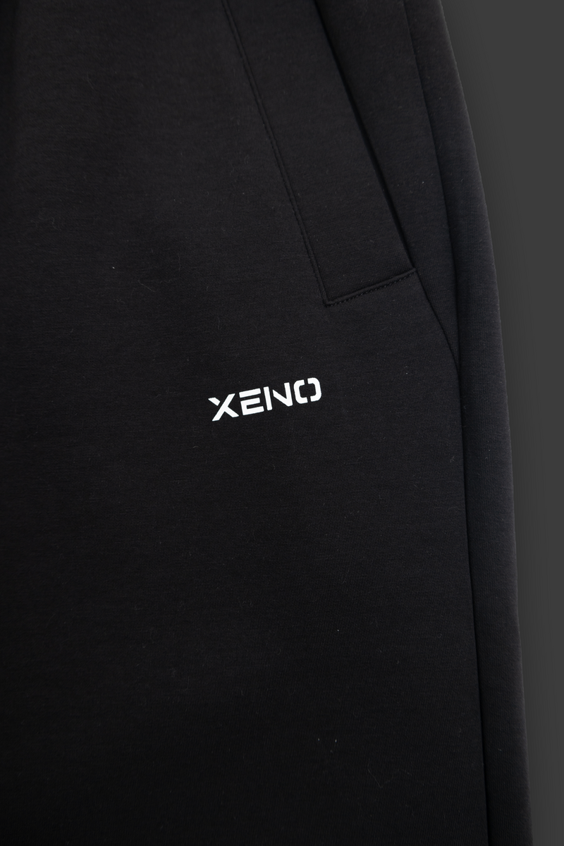 XENO COLOR BLOCK DOUBLE KNIT PANTS Black x Black