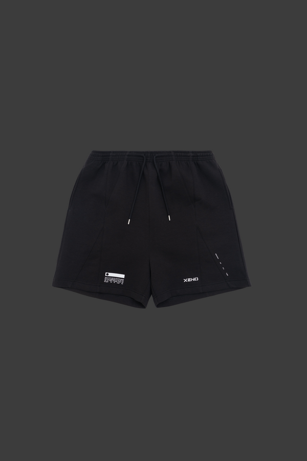 XENO COLOR BLOCK DOUBLE KNIT SHORTS Black x Black