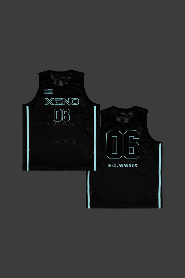 XENO USA 6TH ANNIVERSARY TANK BLACK x AQUA