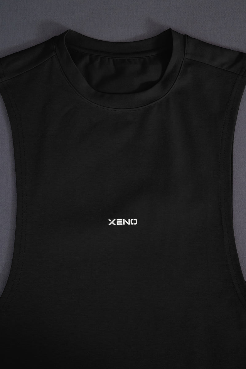 XENO DIAGONAL LINE TANK BLACK x WHITE