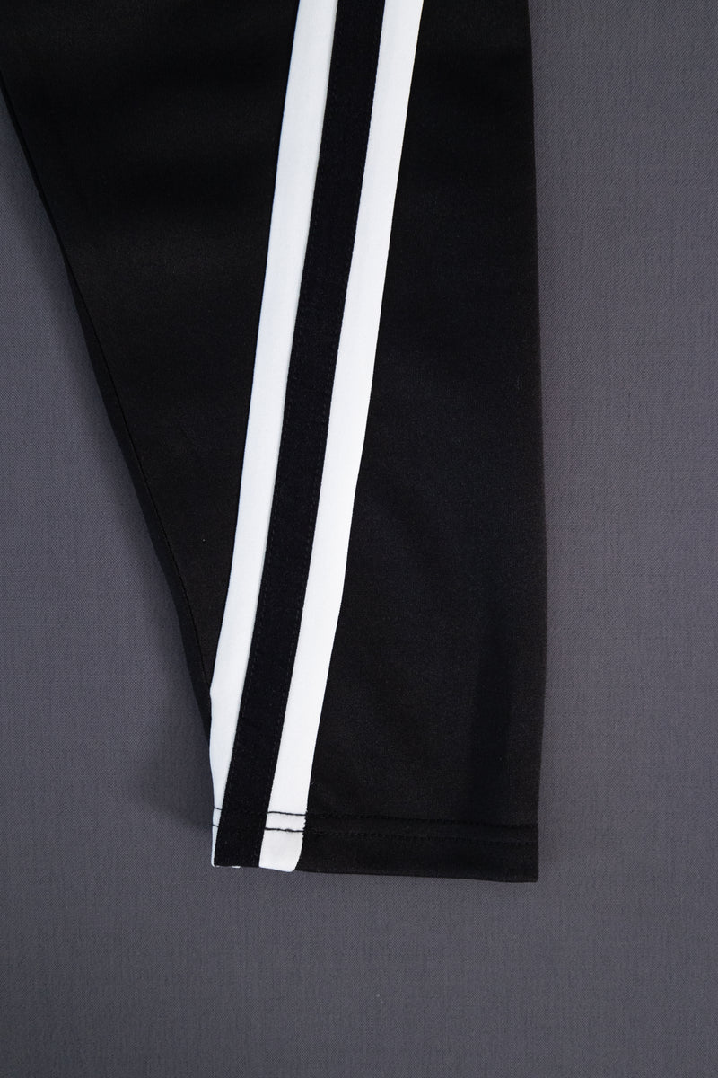 XENO DIAGONAL LINE PANTS BLACK x WHITE