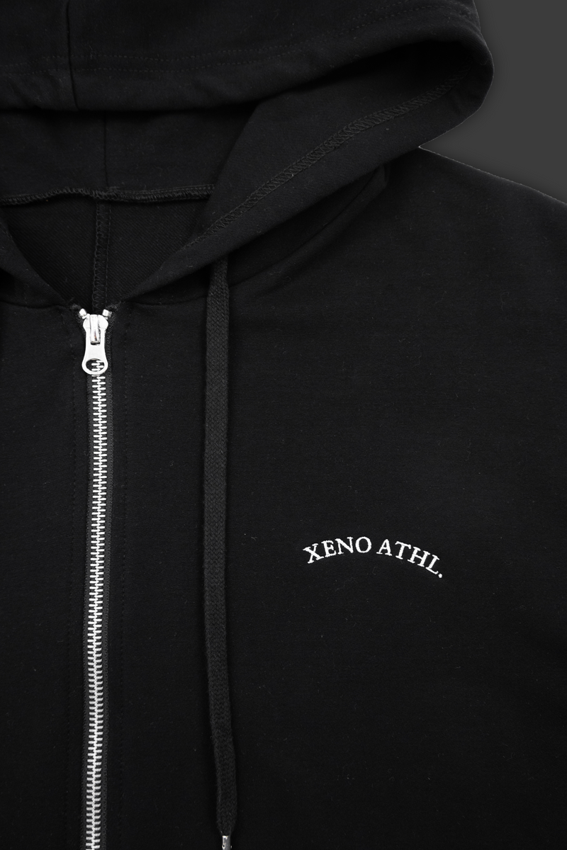 XENO CROSS EMBROIDERY SWEAT HOODIE Black