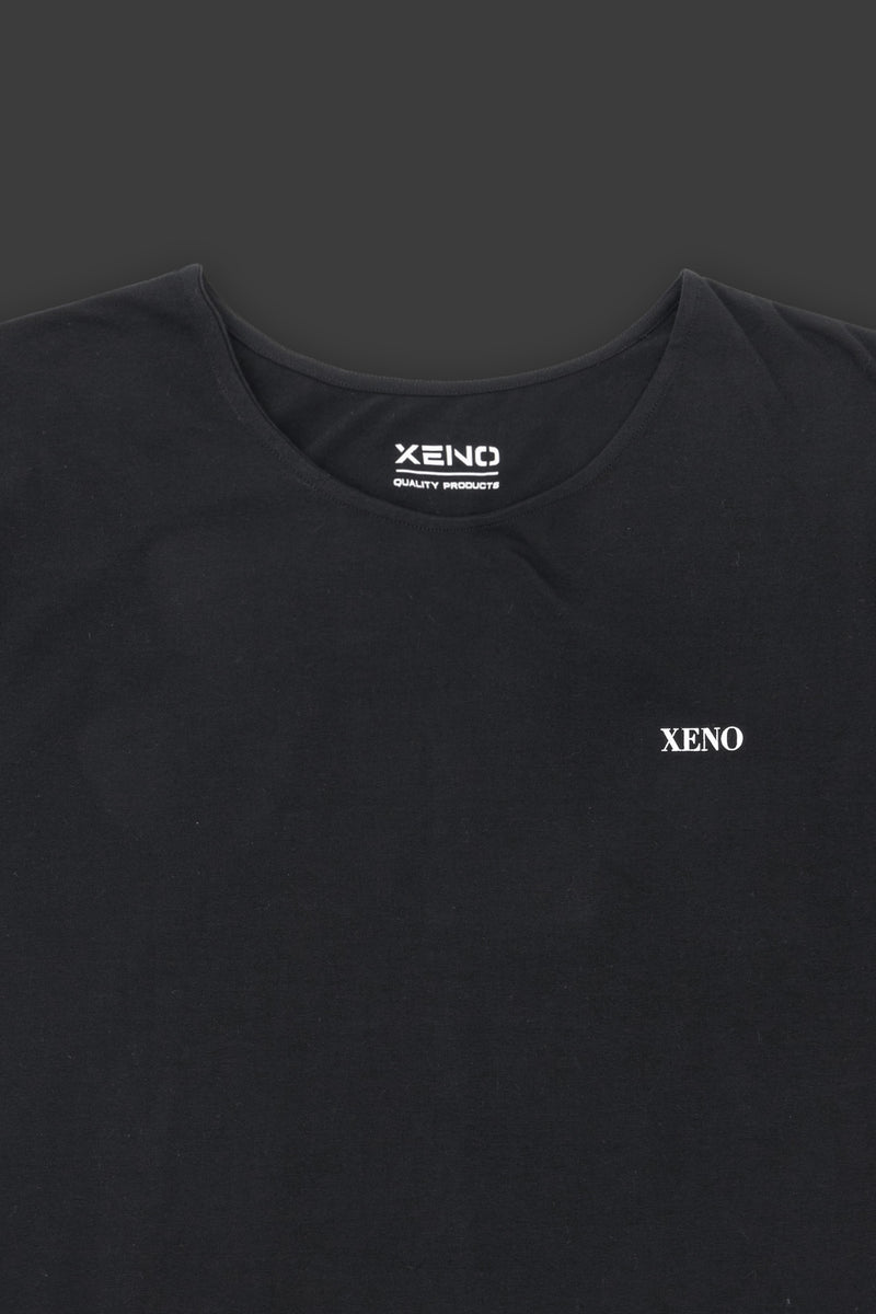 XENO WIDE NECK T-SHIRT BLACK