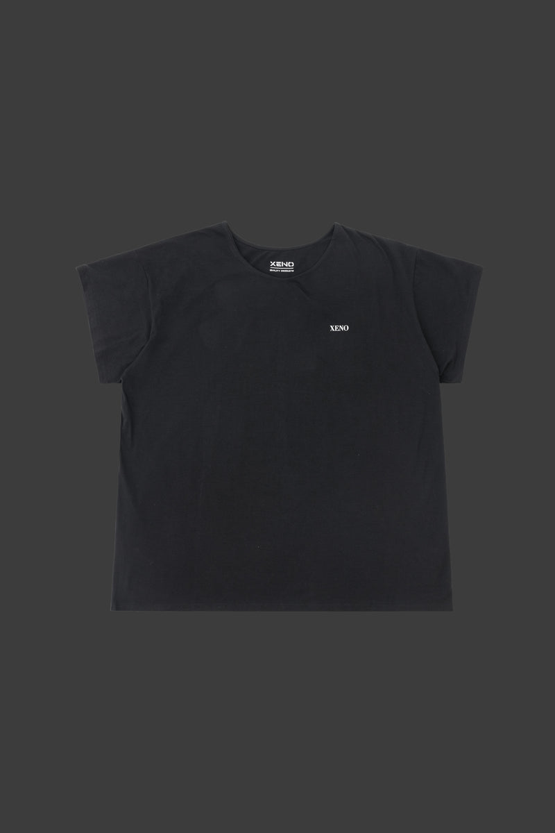 XENO WIDE NECK T-SHIRT BLACK