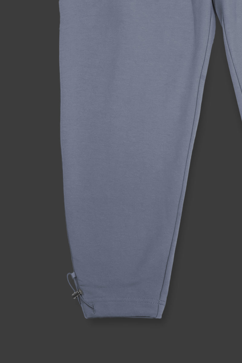 XENO USA LETTERING SWEAT PANTS BLUE GRAY