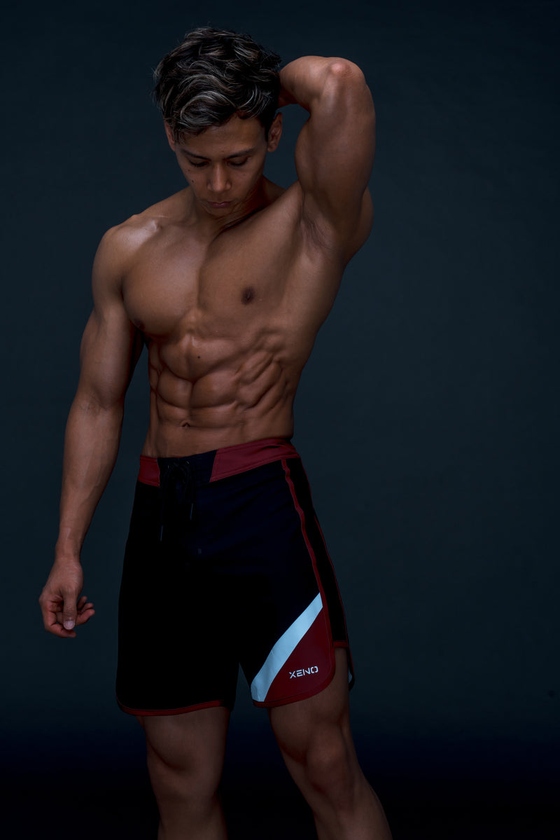 XENO PHASE COLOR STAGE SHORTS CRIMSON RED