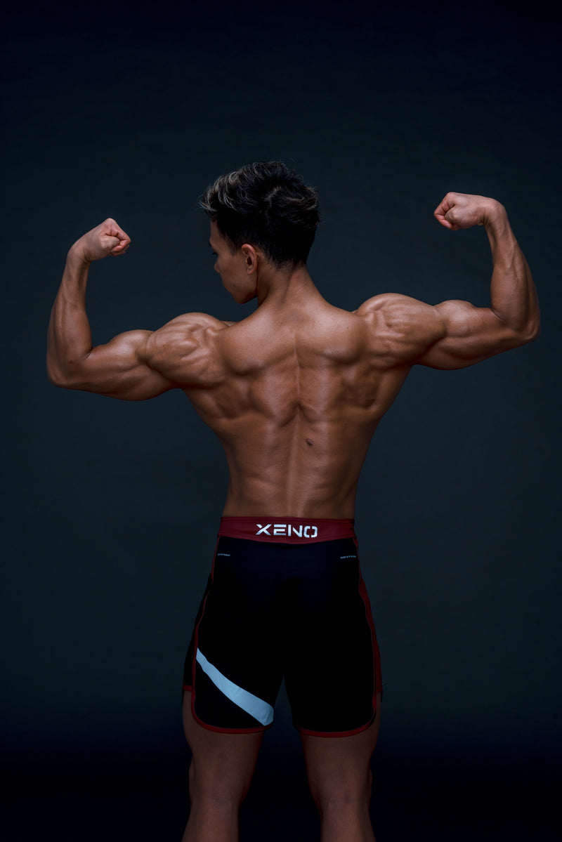 XENO PHASE COLOR STAGE SHORTS CRIMSON RED