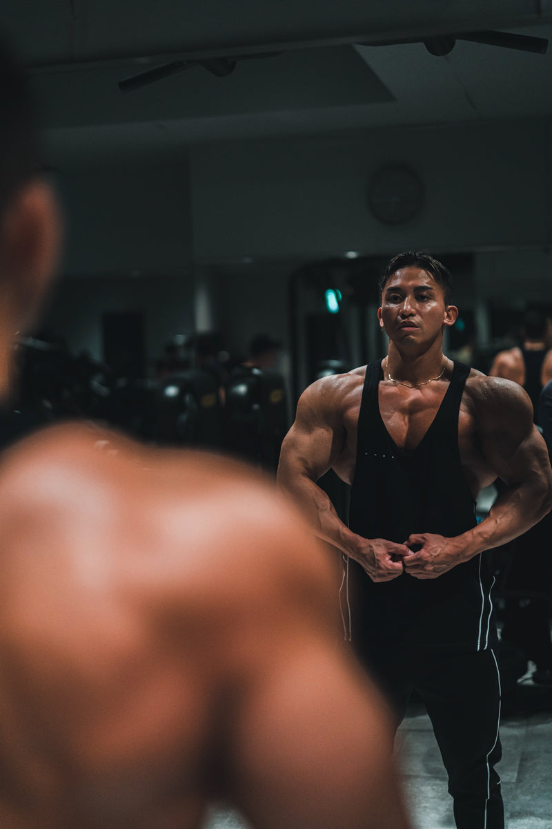 XENO PIPING STRINGER BLACK x WHITE