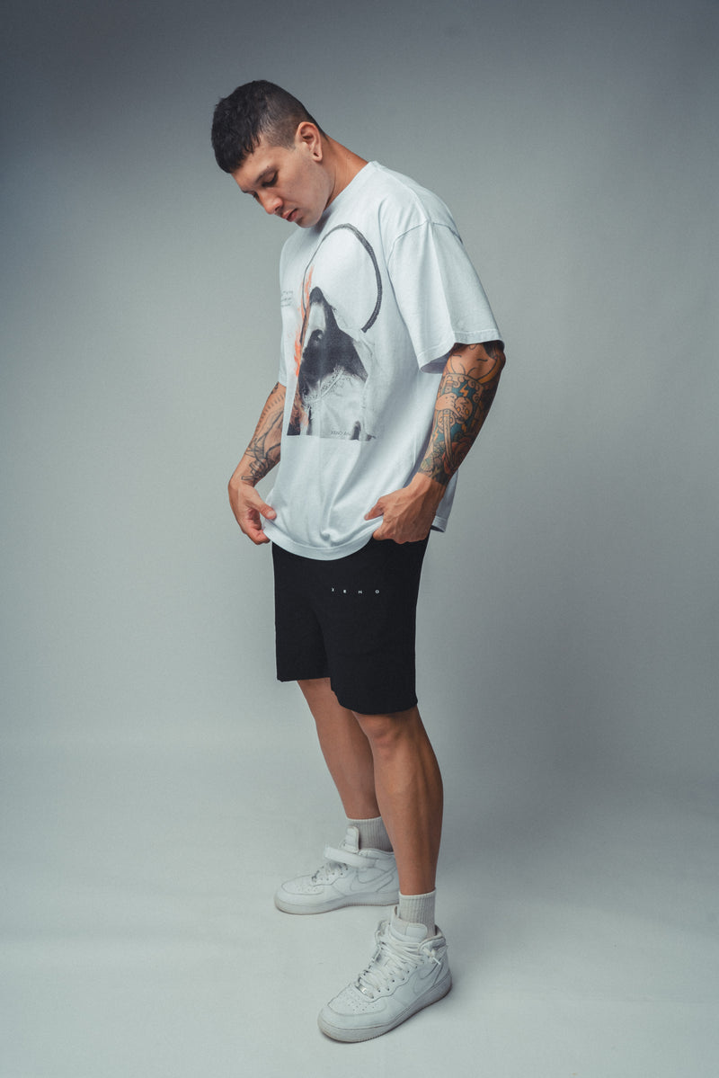XENO “MARY BURN” OVERSIZED TEE BLEACH WHITE