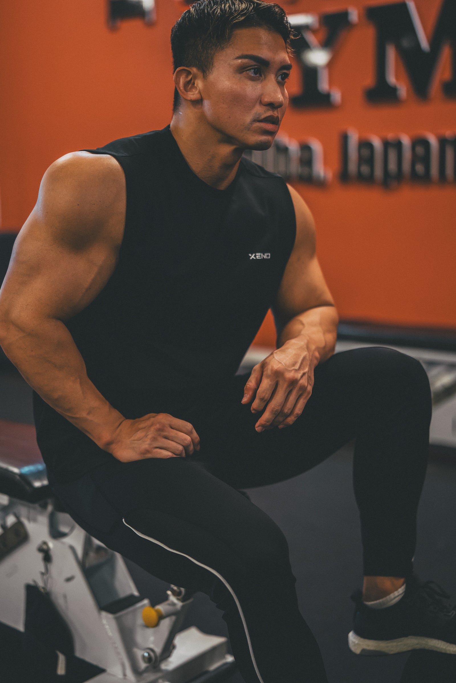 XENO SIDELINE ACTIVE LEGGINGS BLACK x WHITE