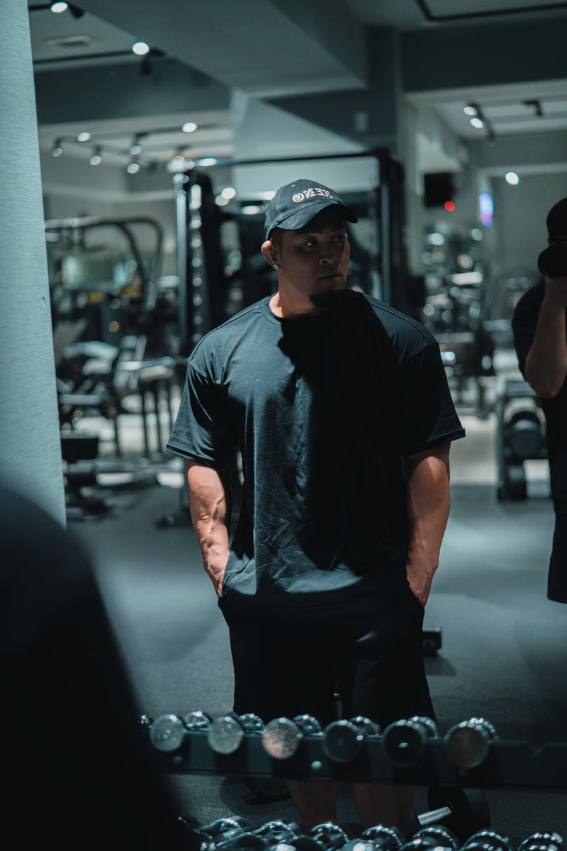 XENO PIPING DOUBLE KNIT SHORTS BLACK x BLACK