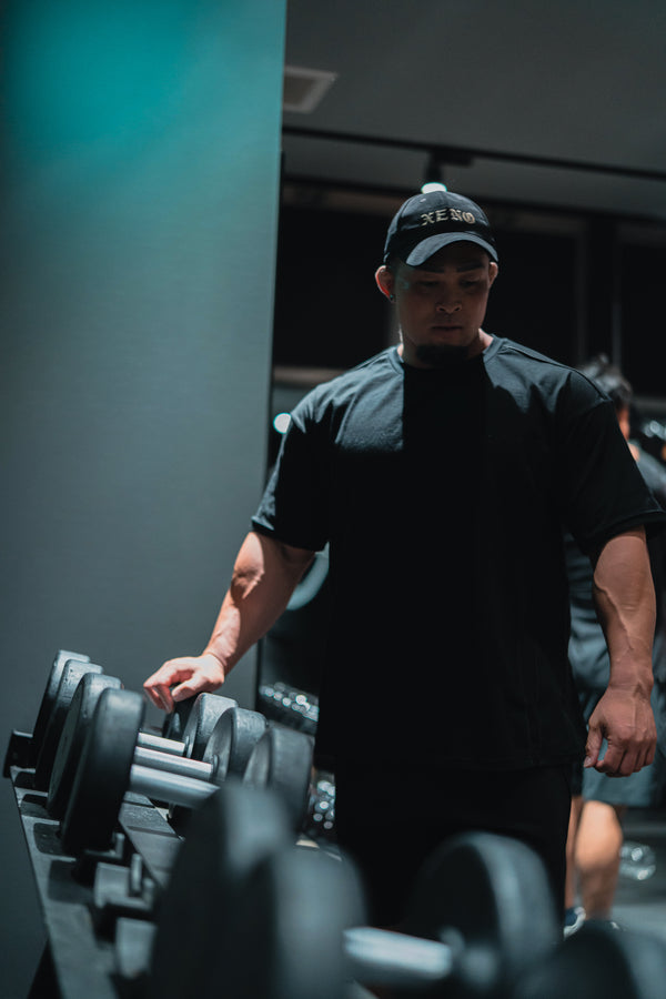 XENO PIPING OVER SIZED T-SHIRT BLACK x BLACK