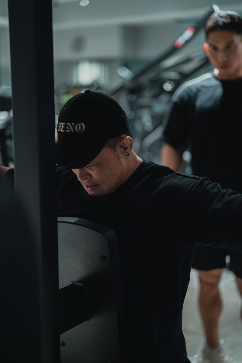 XENO PIPING OVER SIZED T-SHIRT BLACK x BLACK
