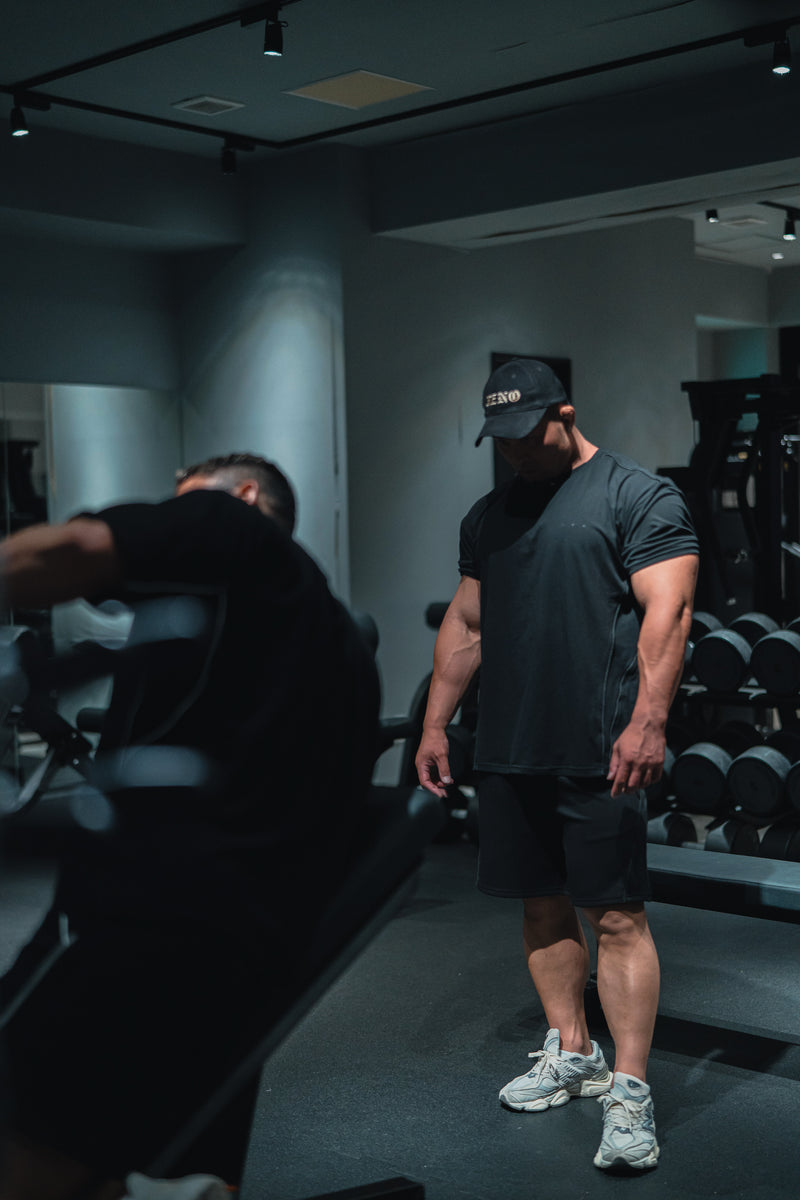 XENO PIPING OVER SIZED T-SHIRT BLACK x BLACK
