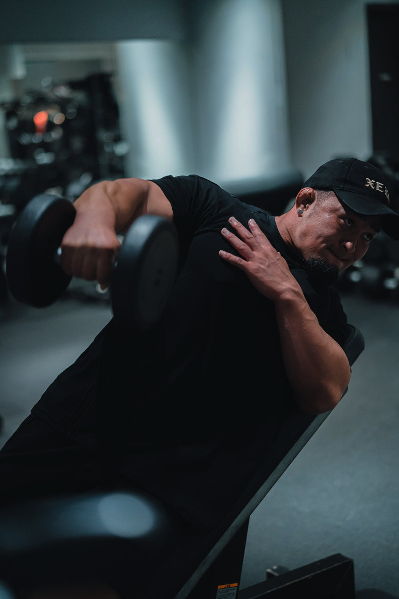 XENO PIPING OVER SIZED T-SHIRT BLACK x BLACK