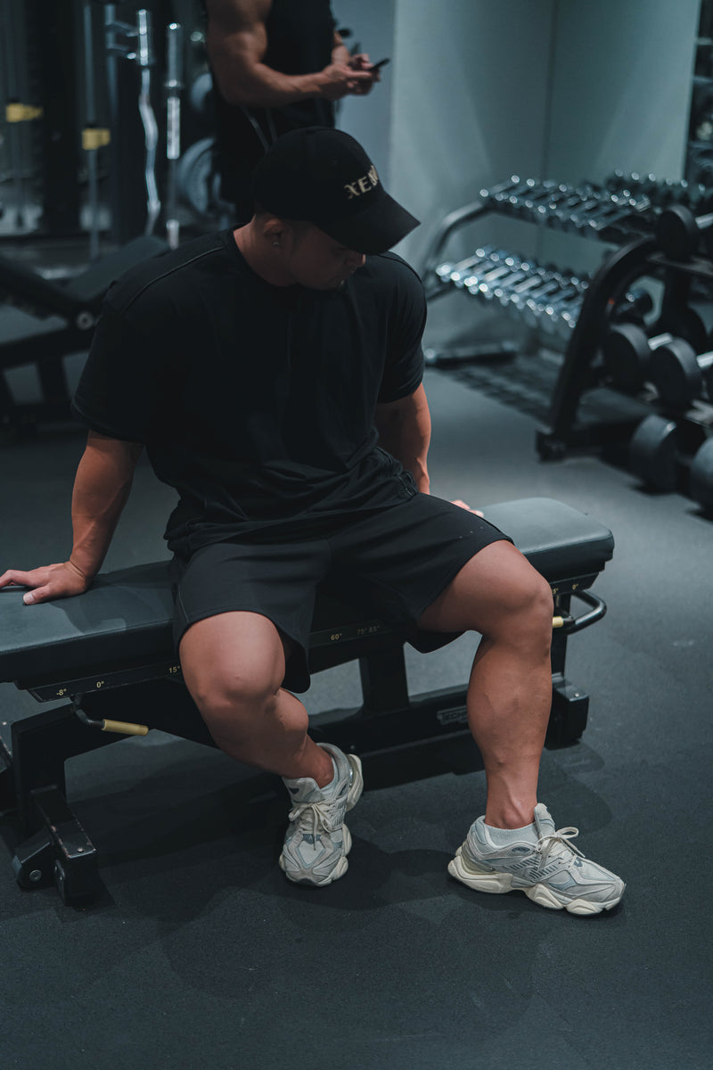 XENO PIPING OVER SIZED T-SHIRT BLACK x BLACK