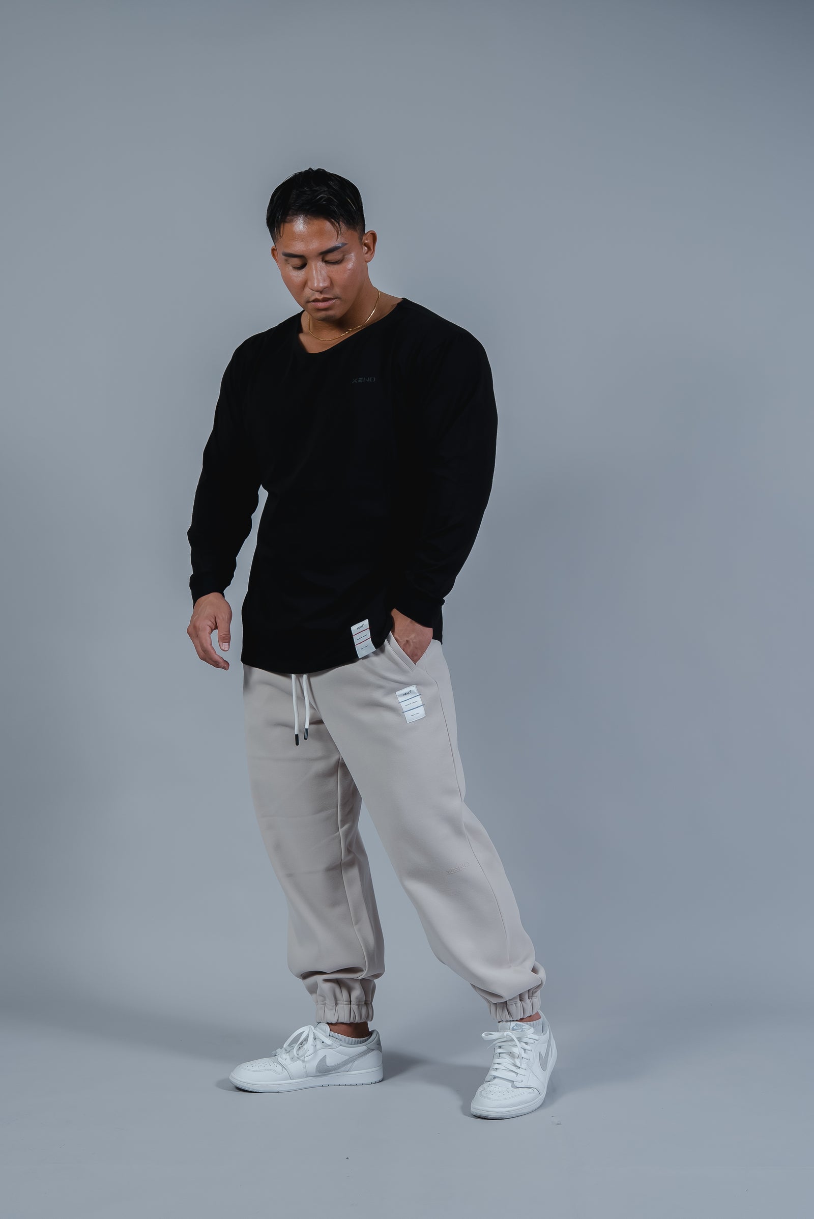 BONDING ABS WARM PANTS ブラック　パンツ　Lサイズ XENO BONDING FABRIC PANTS OATMEAL