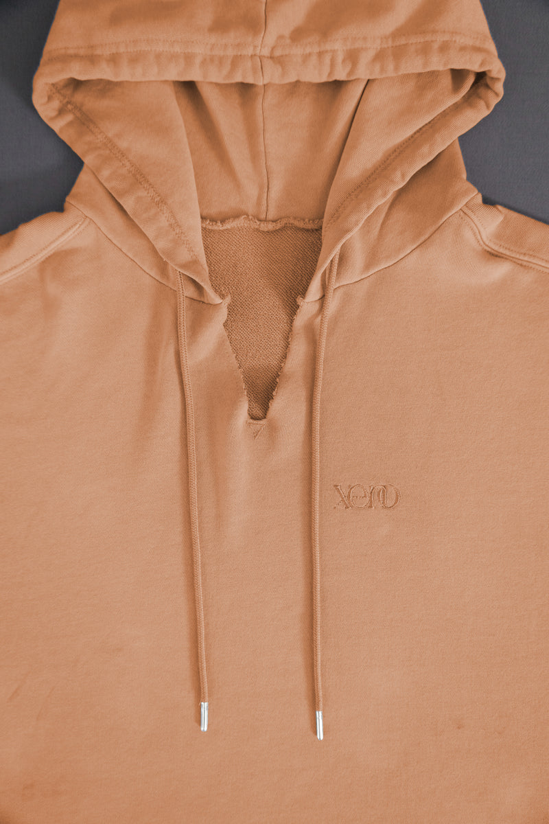 XENO PIGMENT DYED TANK HOODIE FADED ORANGE