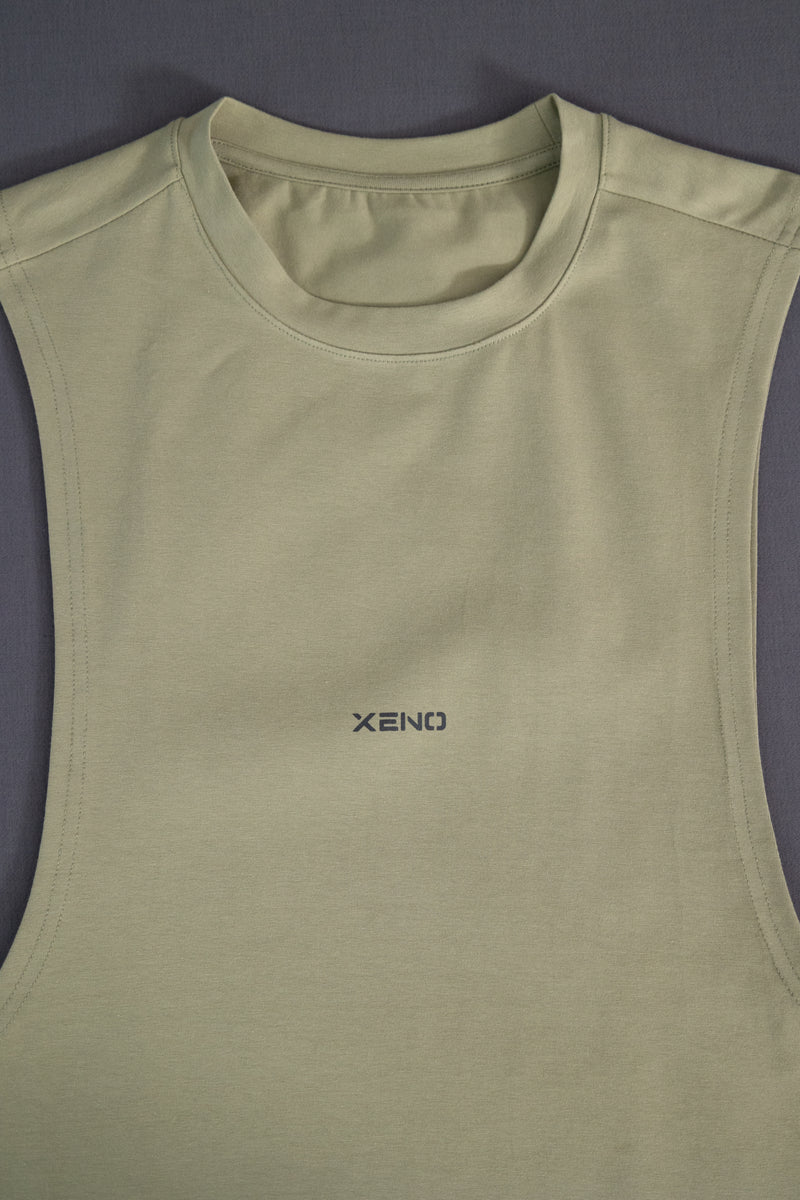 XENO DIAGONAL LINE TANK GRASSGREEN