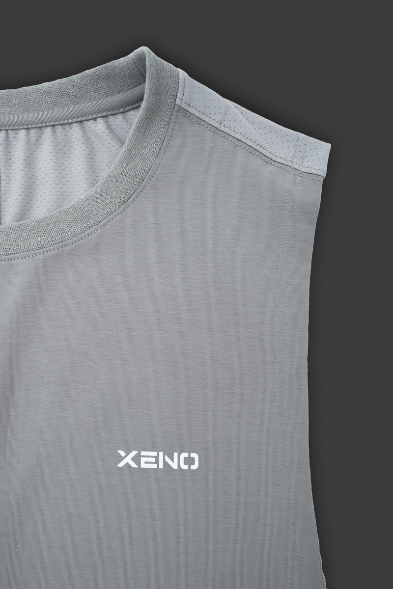 XENO FABRIC BLOCK TANK Gray