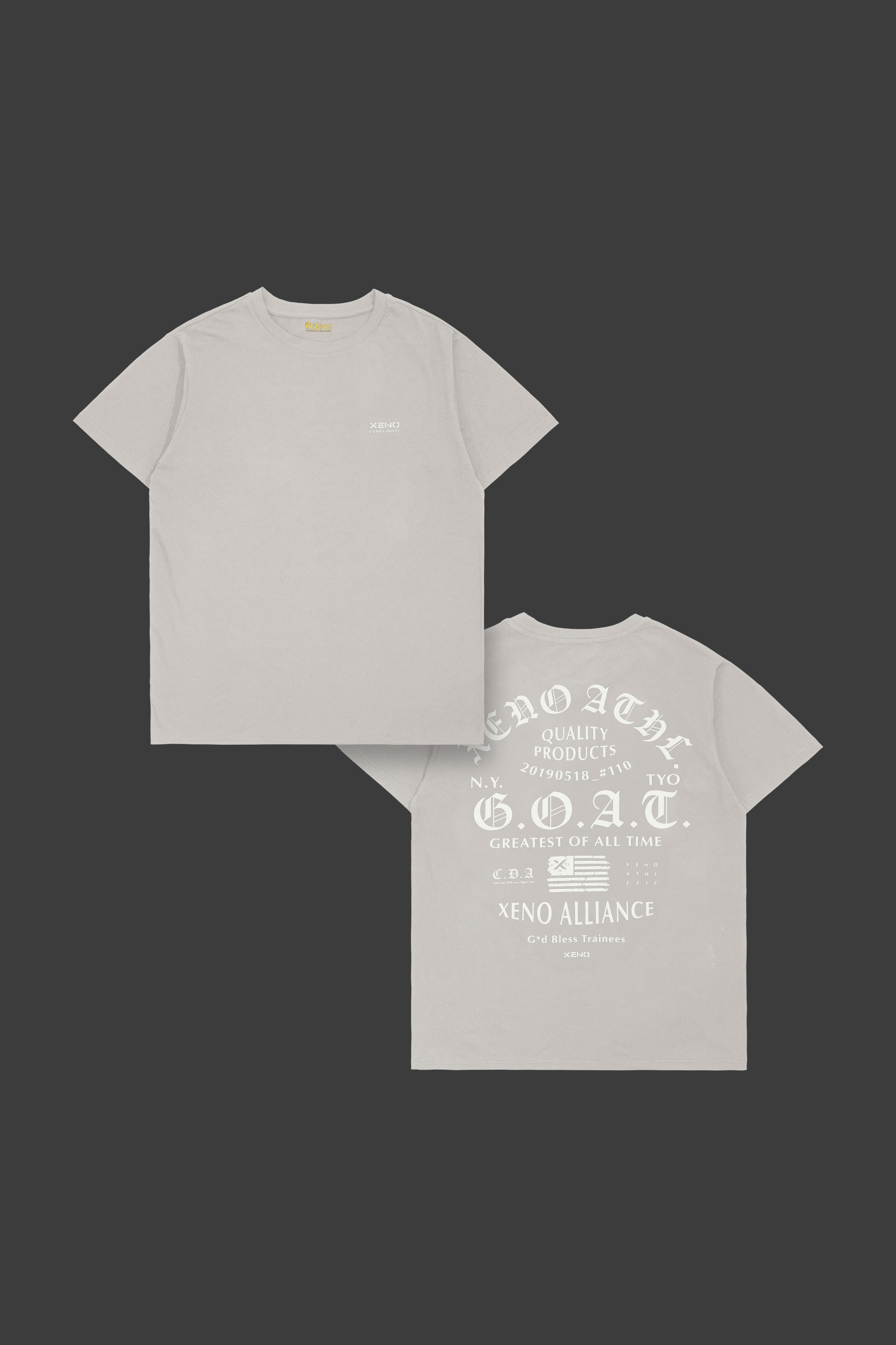 トップス XENO BLACK LETTER T-SHIRT CHARCOAL 15 - 20%OFF – XENO