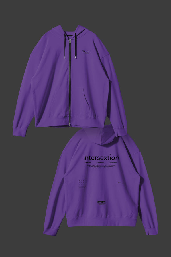 XENO INTERSEXTION HOODIE Purple